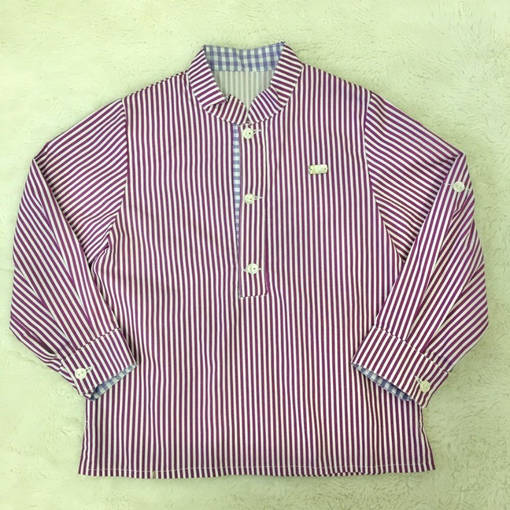 Little Boy Striped Shirt Button Down Made in Spain